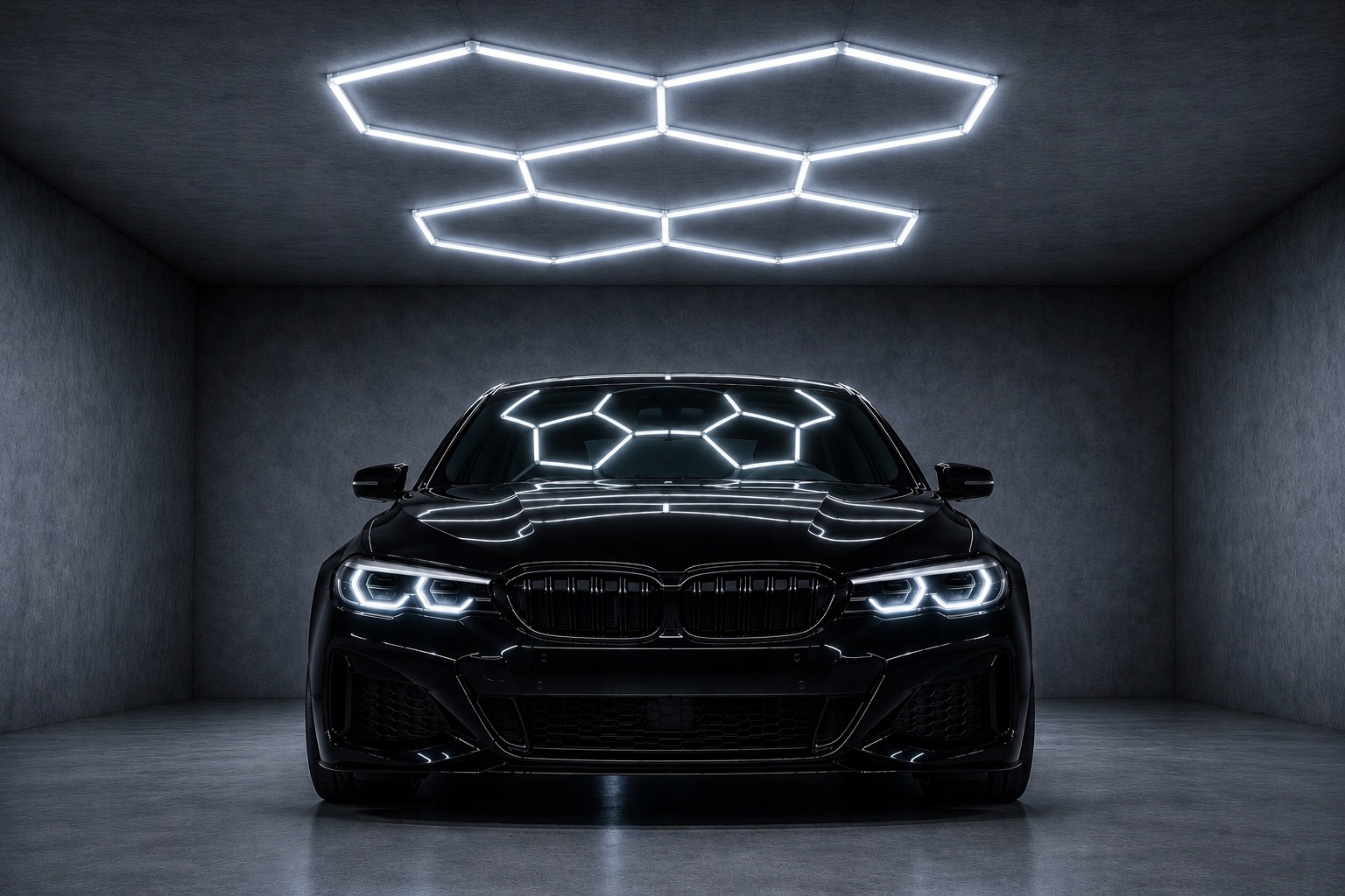 Hexagon Led lampa Osvětlení Garáž Dílna Dům 6500K 192W 23040LM Silná