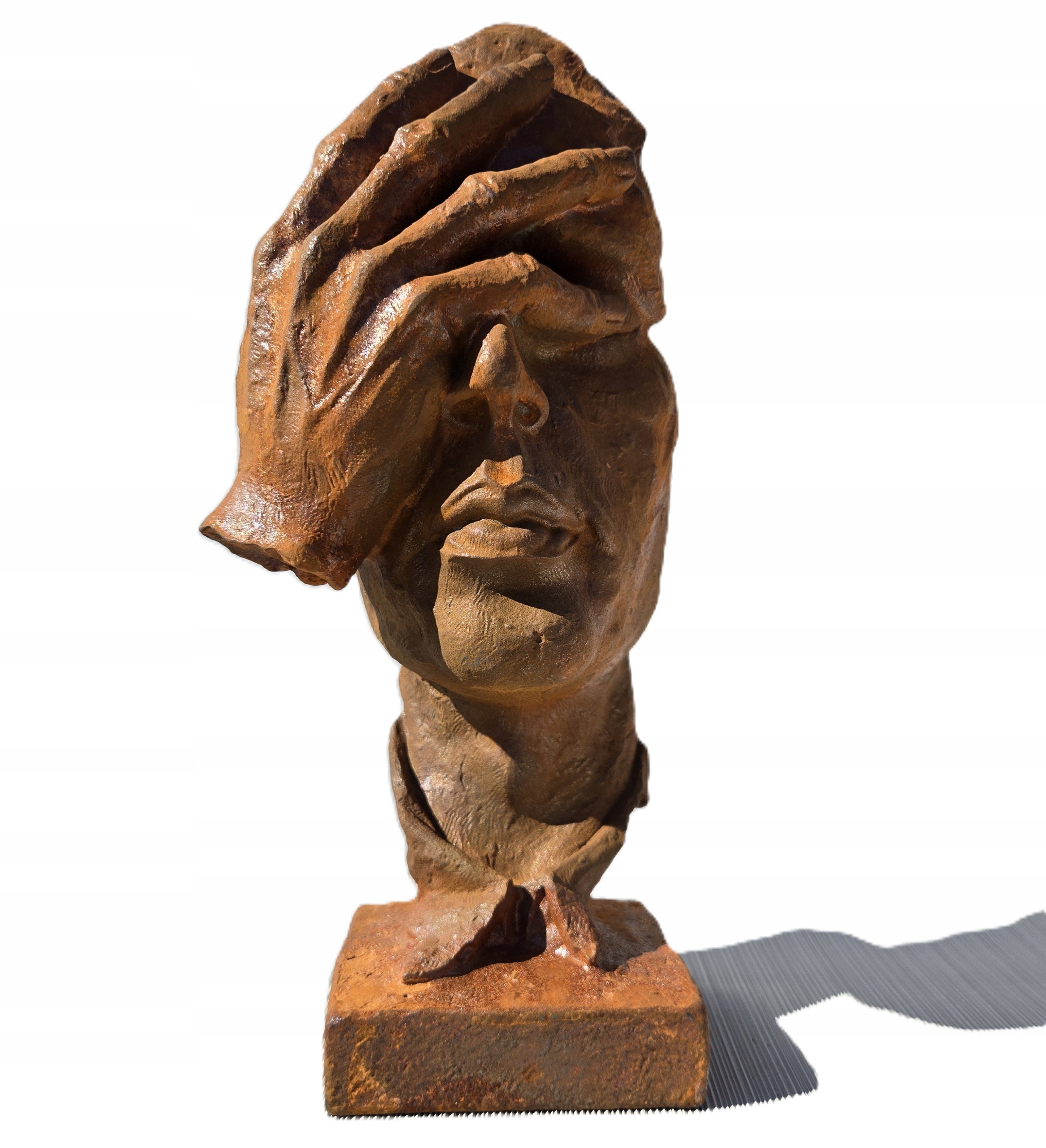 Liatinová figurka Socha dekorácia Tvár Výkop Kancelária darčekové vybavenie