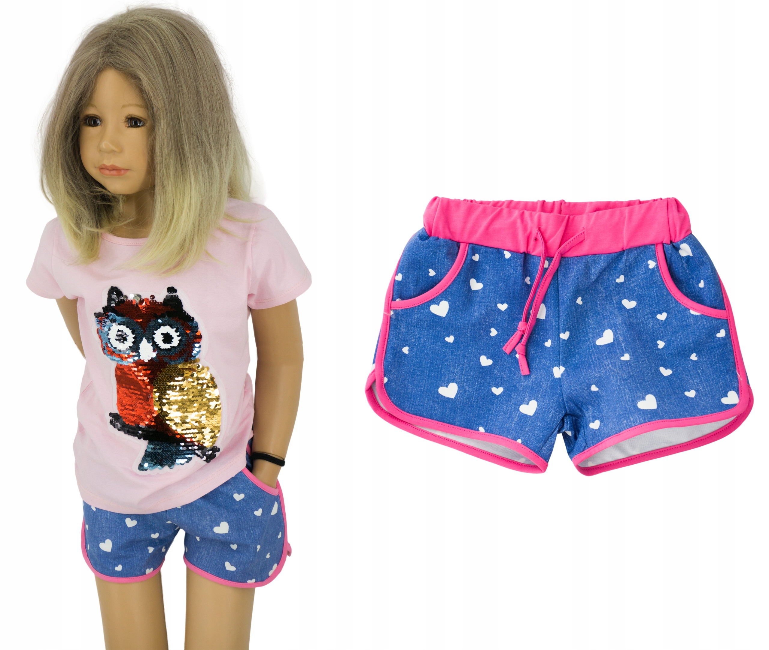 

0741 Krótkie spodenki szorty a la jeans r 122/128