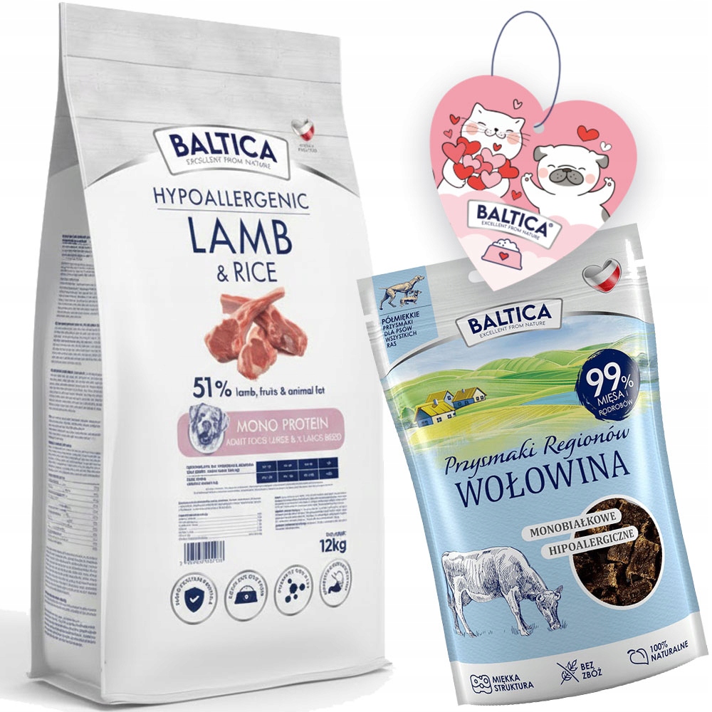 Baltica Adult Lamb & Rice Jehněčí S Rýží L/XL 12 kg Střední A Velká Plemena