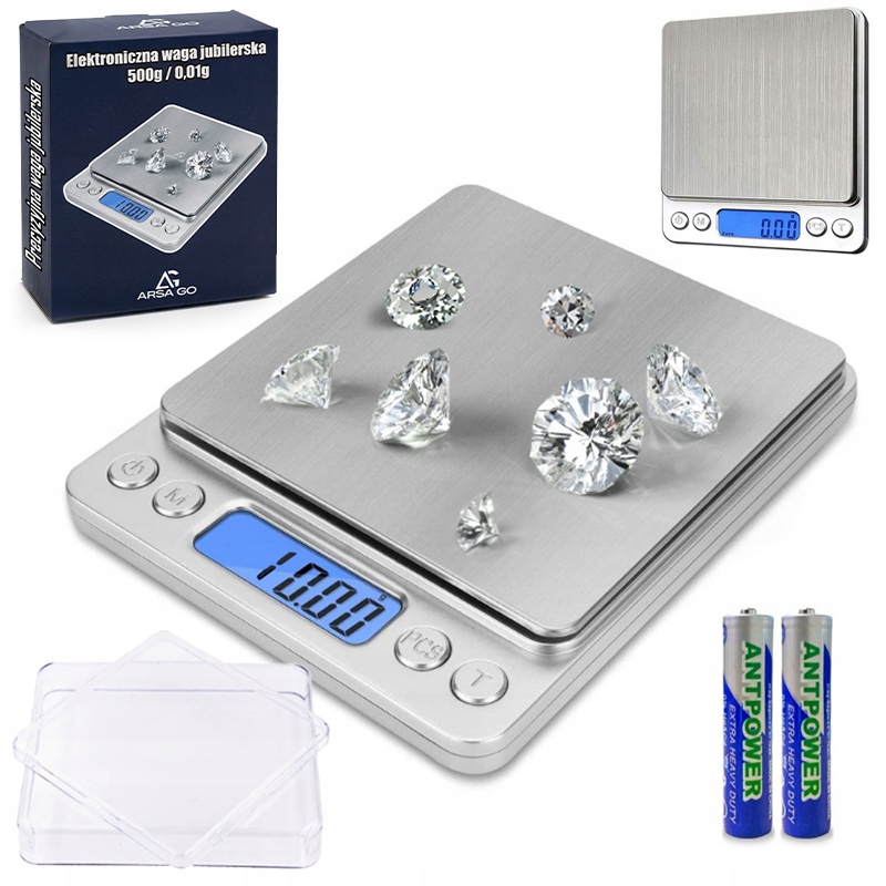 Waga Jubilerska 500g 0,01g Elektroniczna Domowa Precyzyjna LCD Kuchenna