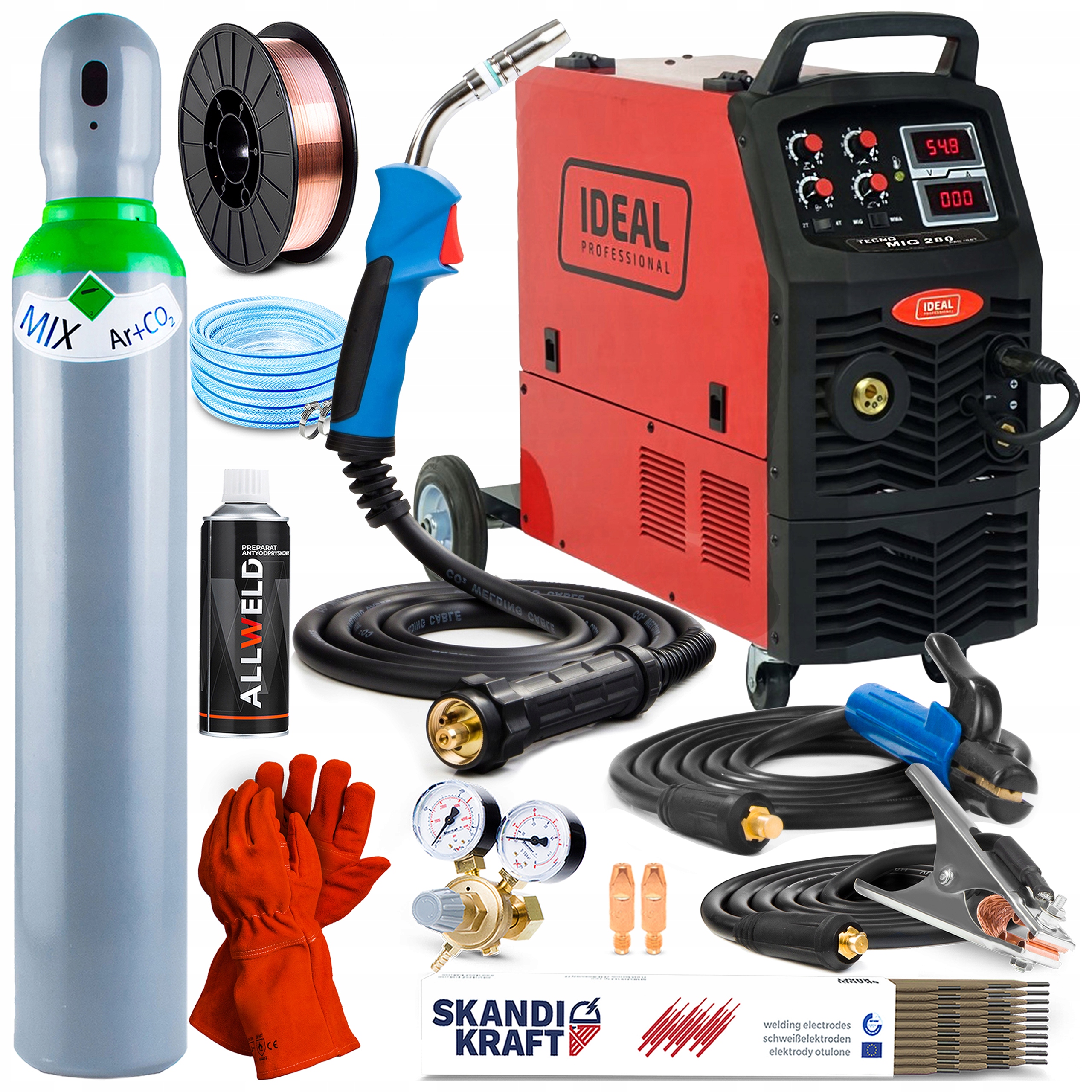 Poloautomatický Svařovací Stroj Ideal Tecno Mig 280 4X4 Digital Mma 400V 280A Alu