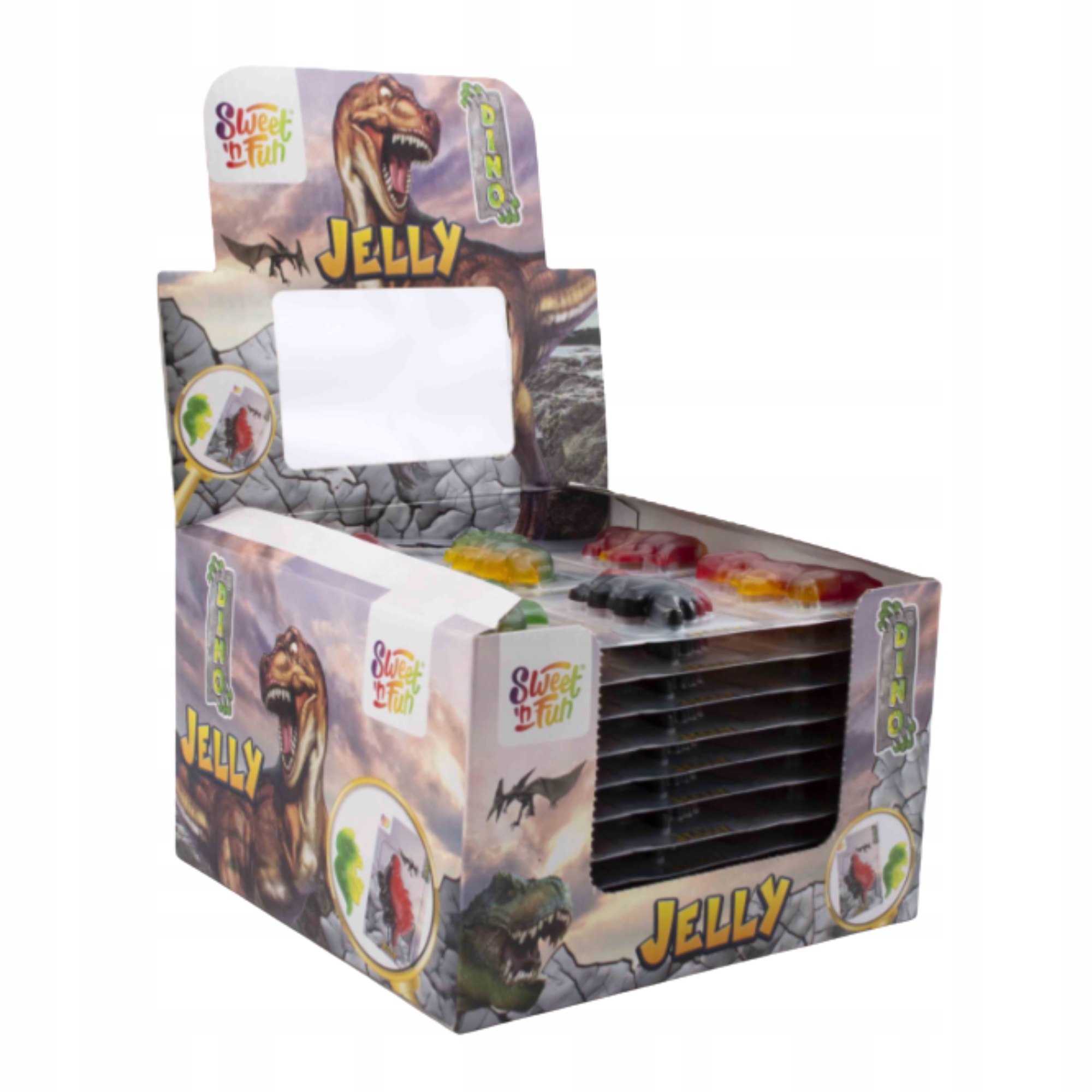 Levně Maxco Želé Bonbony ve tvaru dinosaurů MIX Jelly Lahodné Želé Bonbony 66x11g