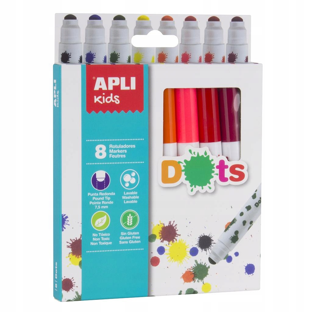 

Kropkowe flamastry Apli Kids
