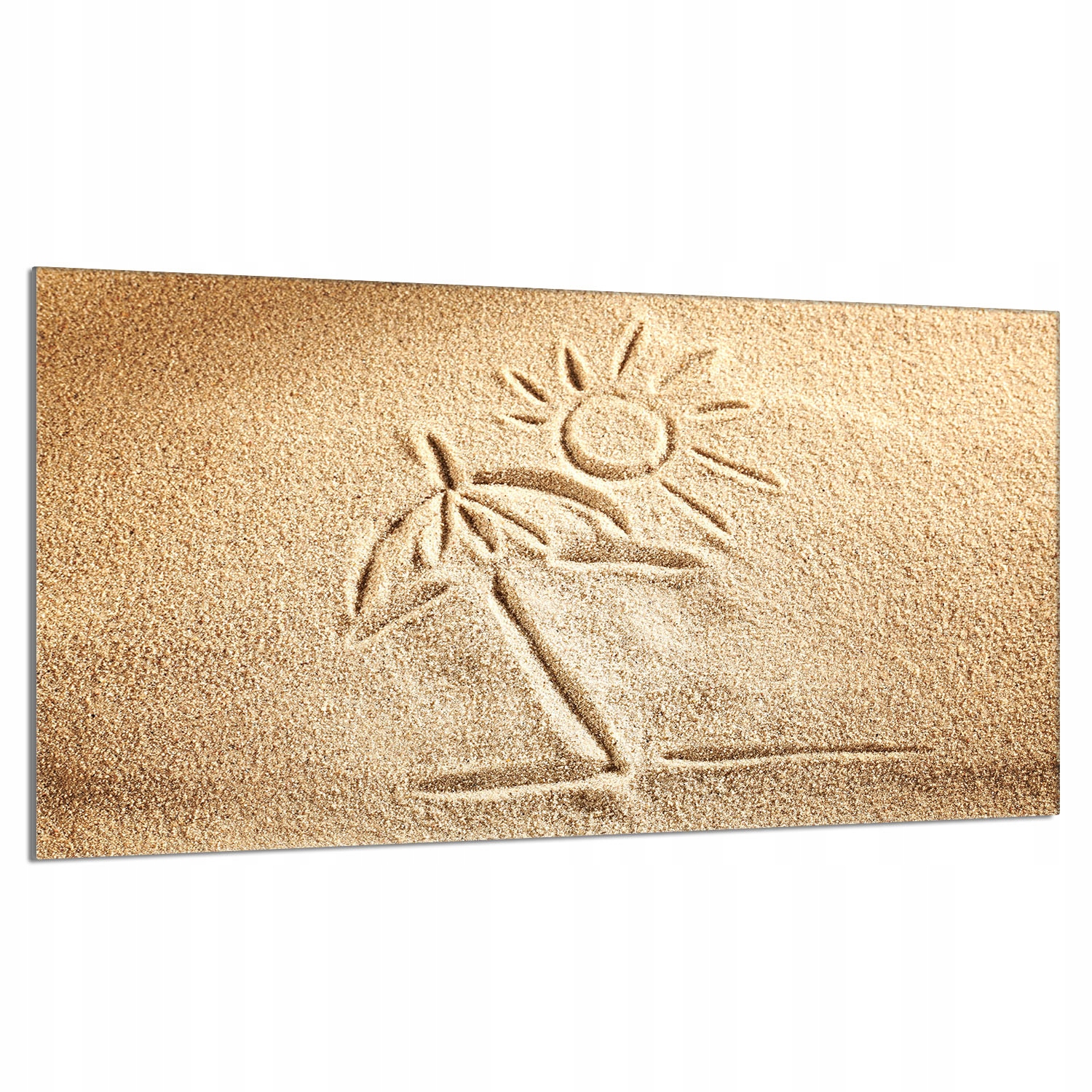 Skleněná ochranná deska na sporák 90x52 Pláž Do Kuchyně