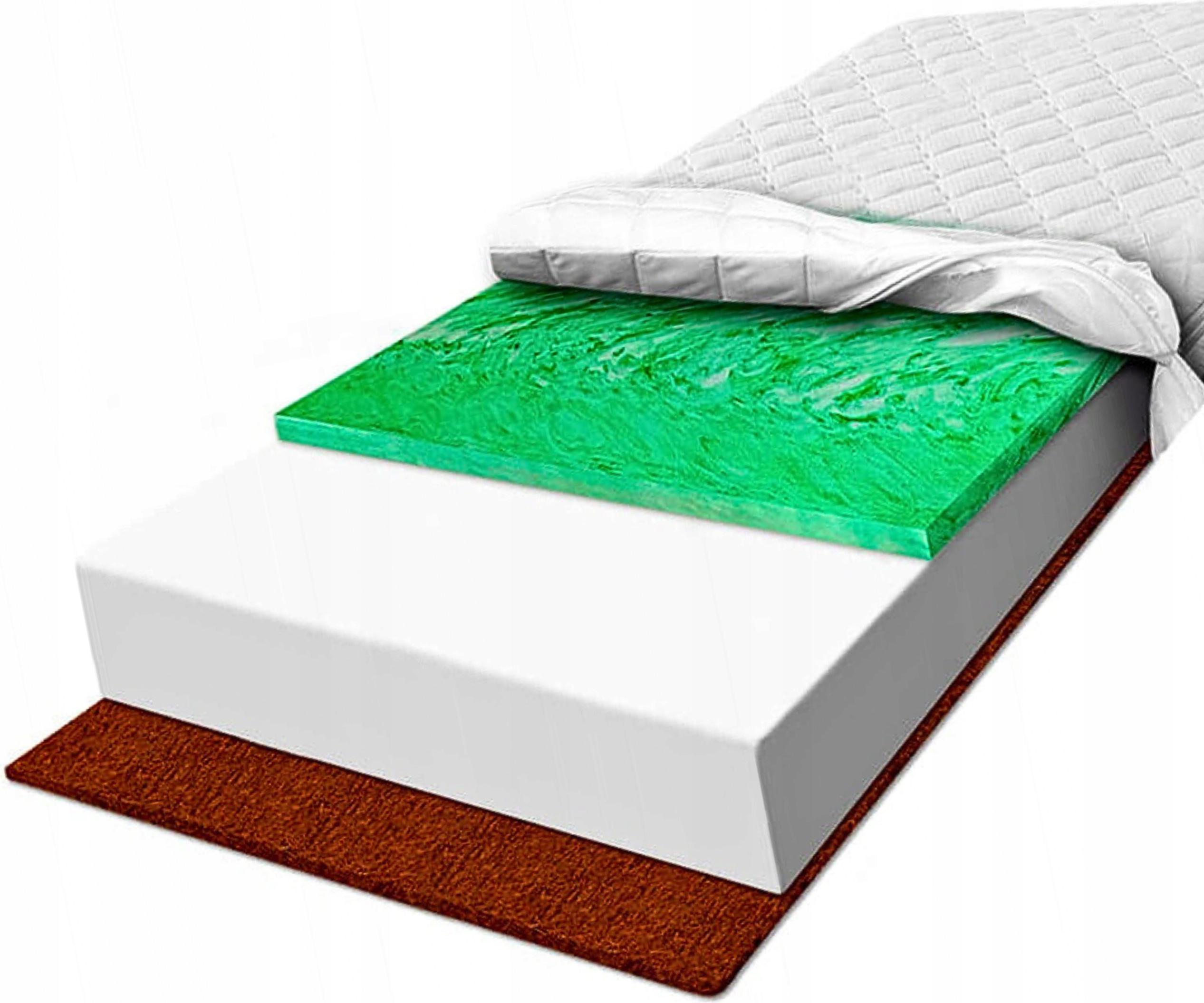 Pěnová Matrace H1 H2 90x200 elastická pěna s kokosem, vyztužená 10 cm
