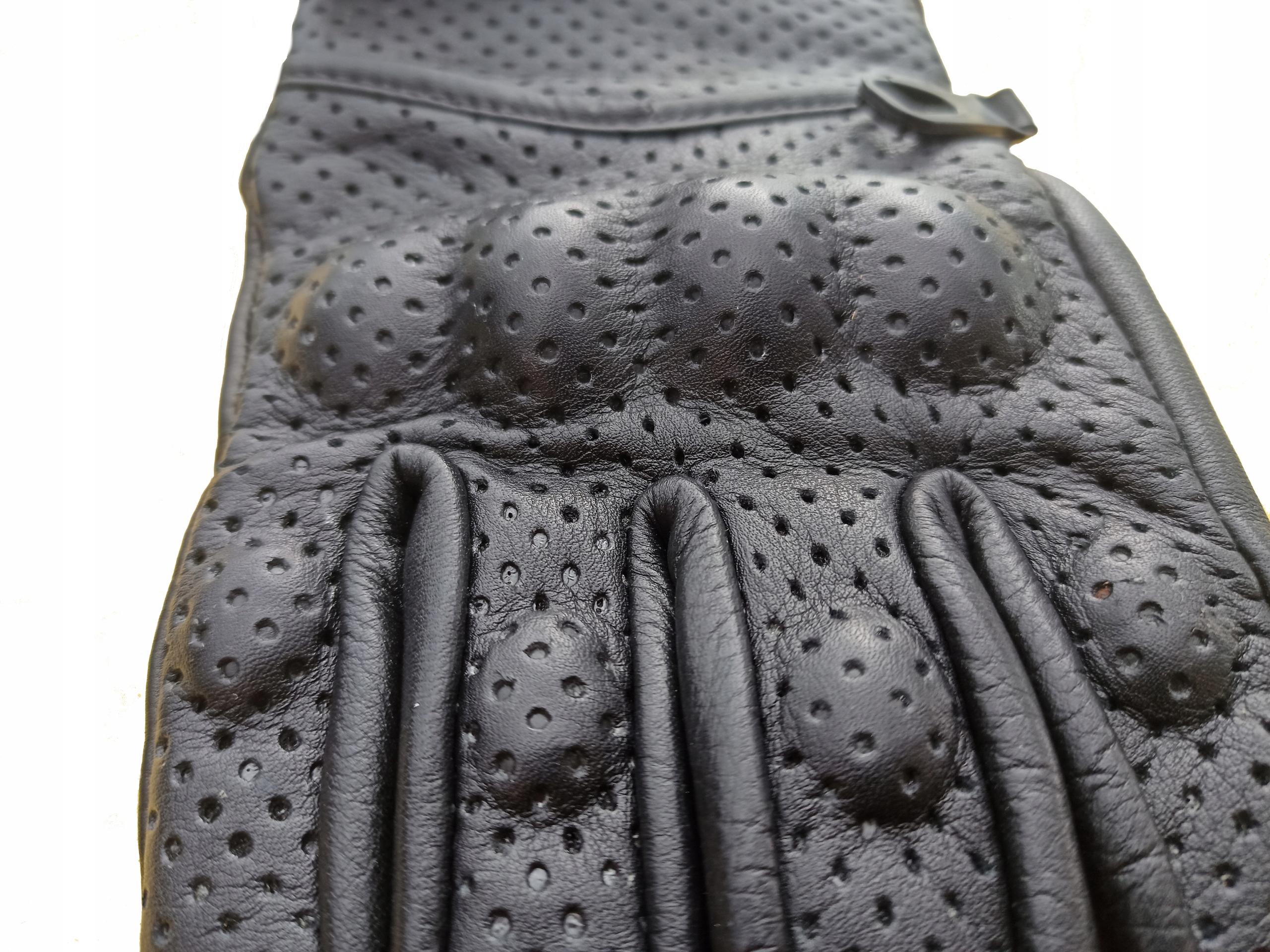 Klasyczne rekawice Motocyklowe Skórzane czarne Na lato dziurki rozmiar M Typ Turystyczne / Miejskie