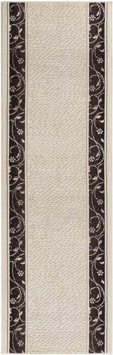 Krémový behúň s mäkkým krátkym vlasom 80 x 450 cm