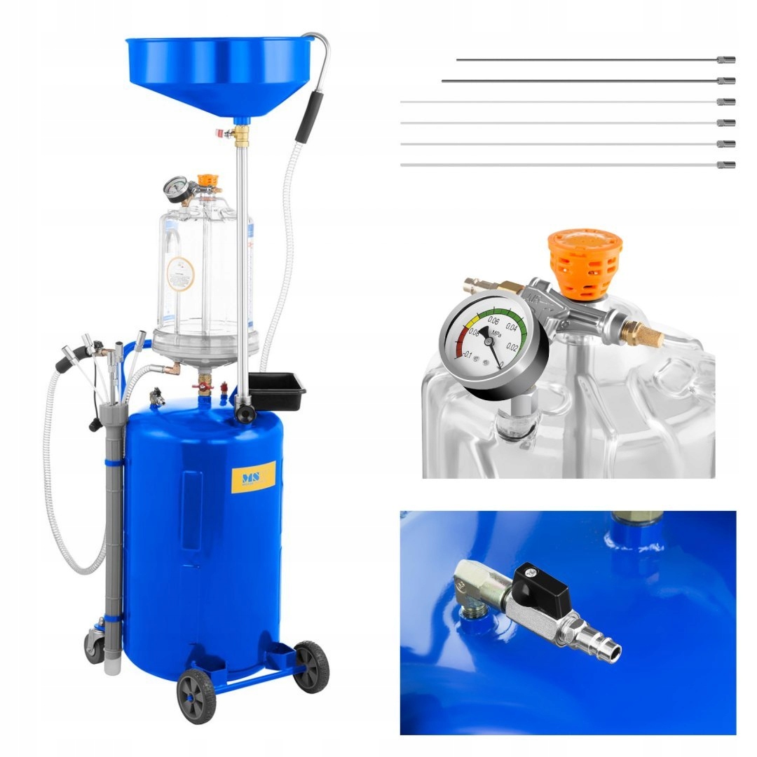 Zlewarko wysysarka do oleju silnikowego na kolkach