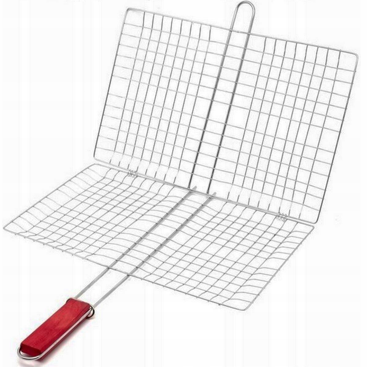 RUSZT DO GRILLOWANIA KRATKA OPIEKACZ ZAMYKANY SKŁADANY GRILLA MIĘS 34X58 CM Producent inna