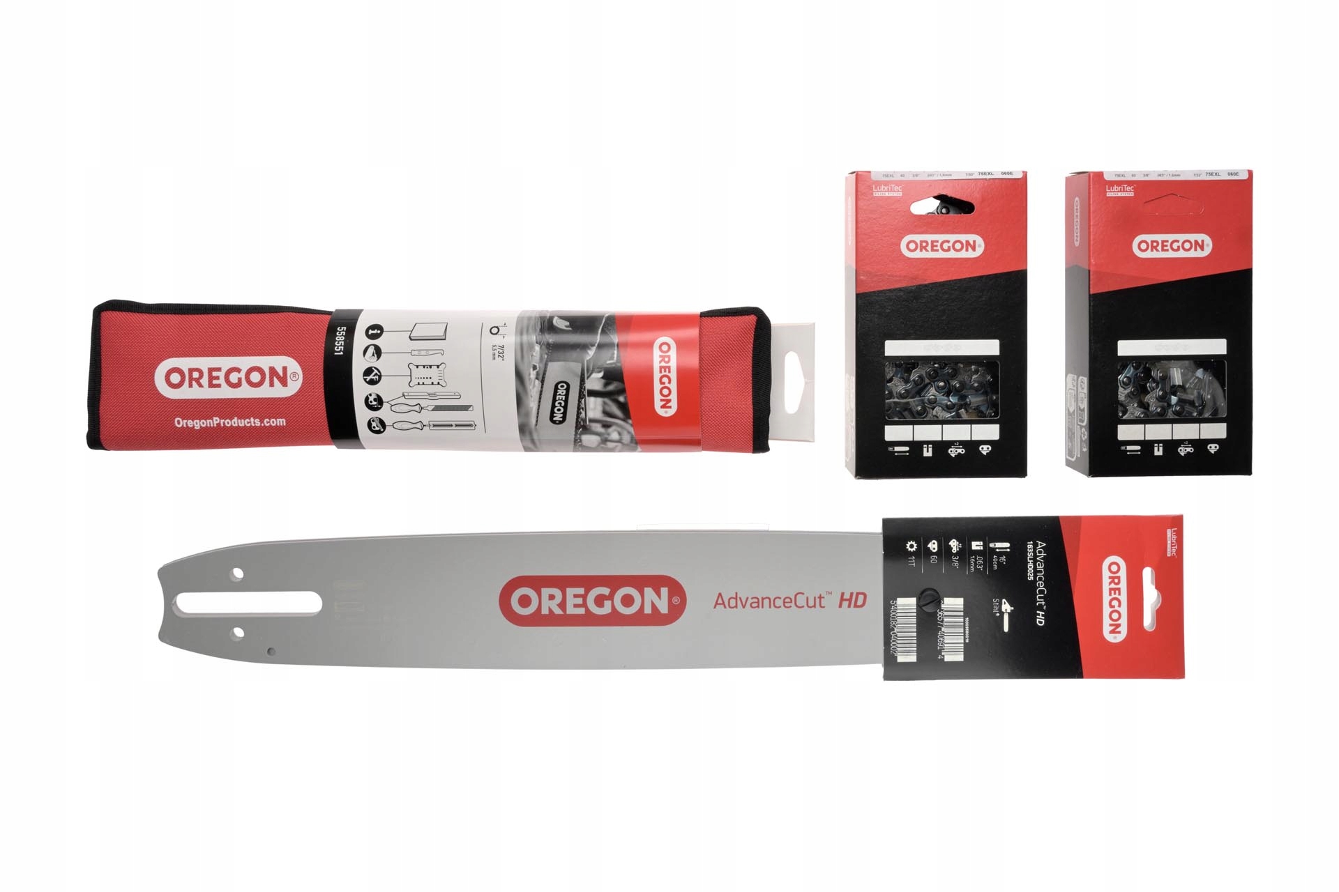 Rezací set Oregon 1x 163SLHD025 2x 75EXL060E sada na ostrenie
