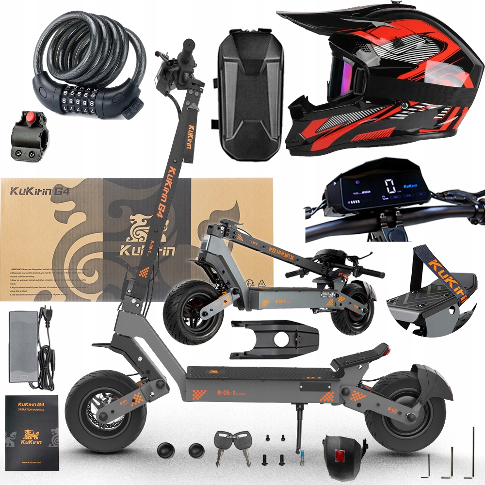 2026 Nowy Kukirin G4 2400W 60V 20Ah 70 km/h Terenowy +prezenty