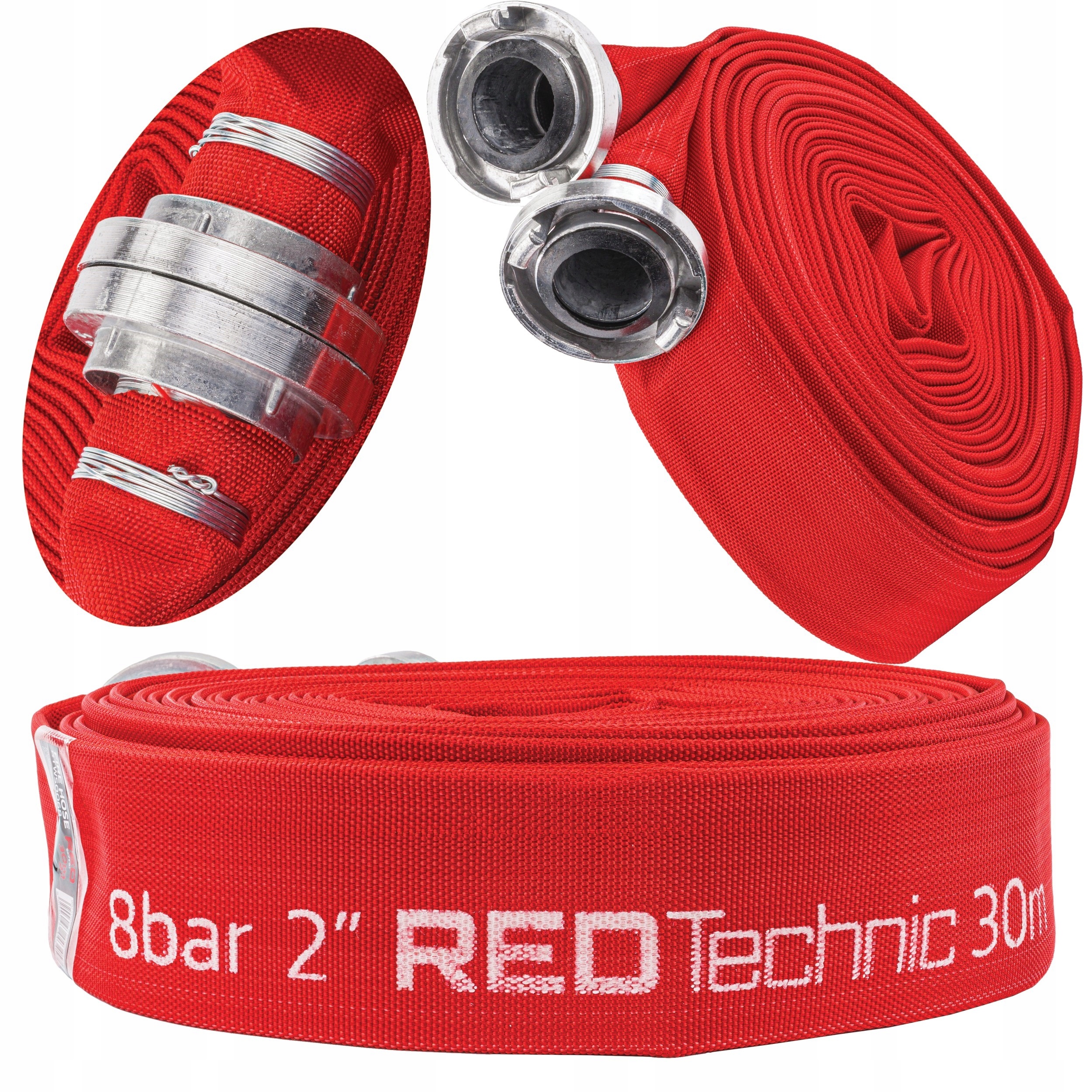 Wąż Strażacki Parciany Do Wody Szamba Szybkozłączka 2" 30 M 8 Bar