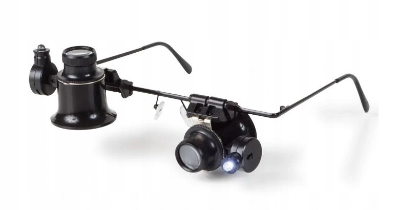 LEUCHTTURM OKULARY LUPOWE 20X BINOKEL LUPA LED