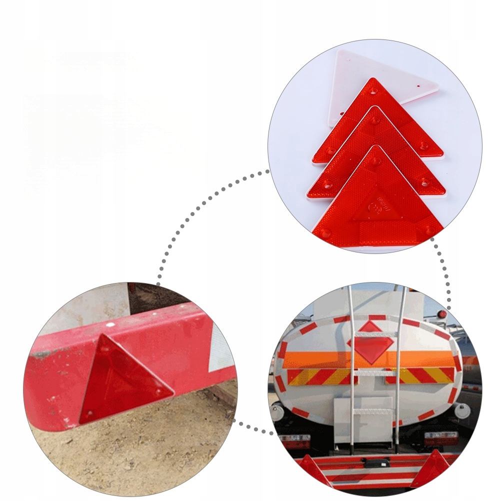 TRÓJKĄTNY ZNAK OSTRZEGAWCZY UNIWERSALNE AUTO REFLEKTORY Producent inny