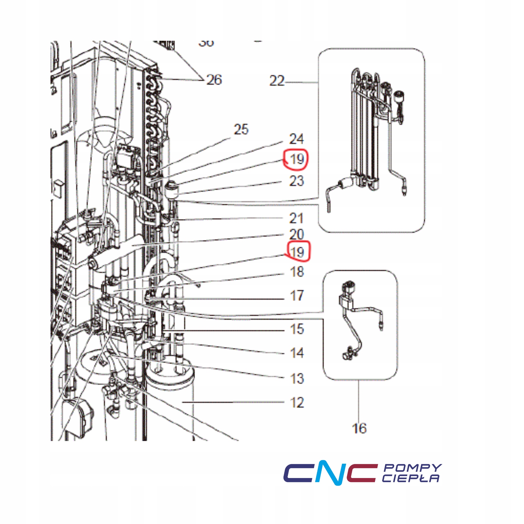 241848 T7WE27401 LEV G Cewka do pomp ciepła Mitsubishi Electric