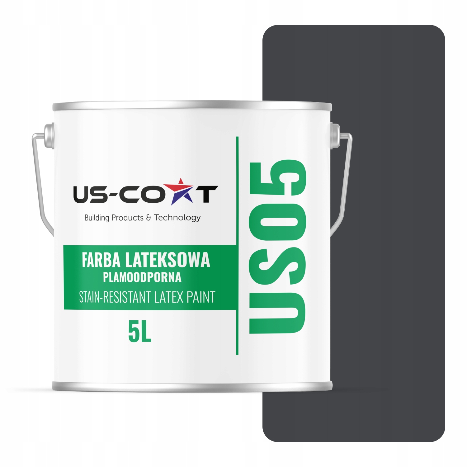 Latexová Farba Odolná Voči Škvrnám Farba Čierna H0907 5L Matná Na Steny Stropov