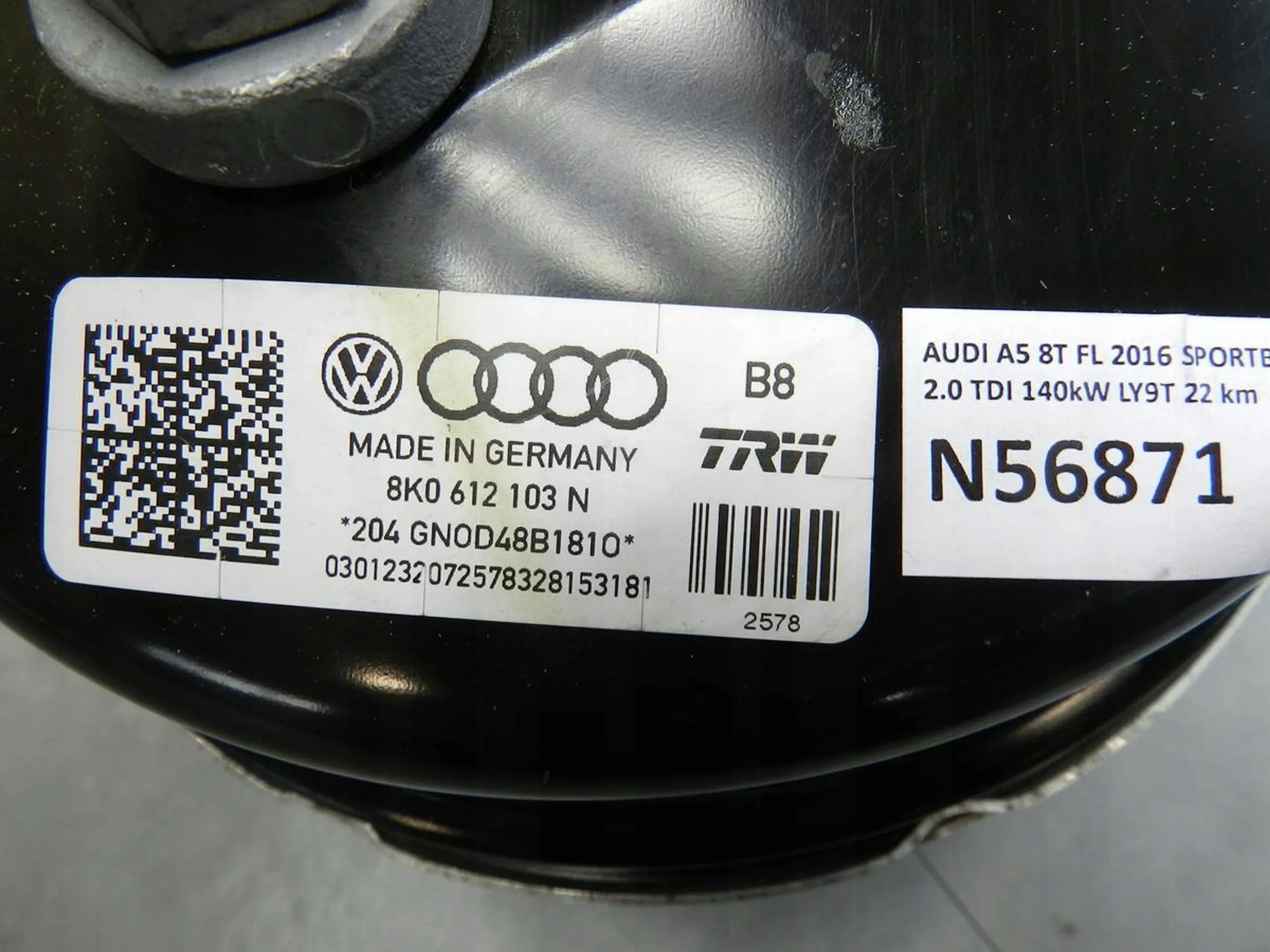 AUDI A5 8T servo pumpa kočnice 8K0612103N