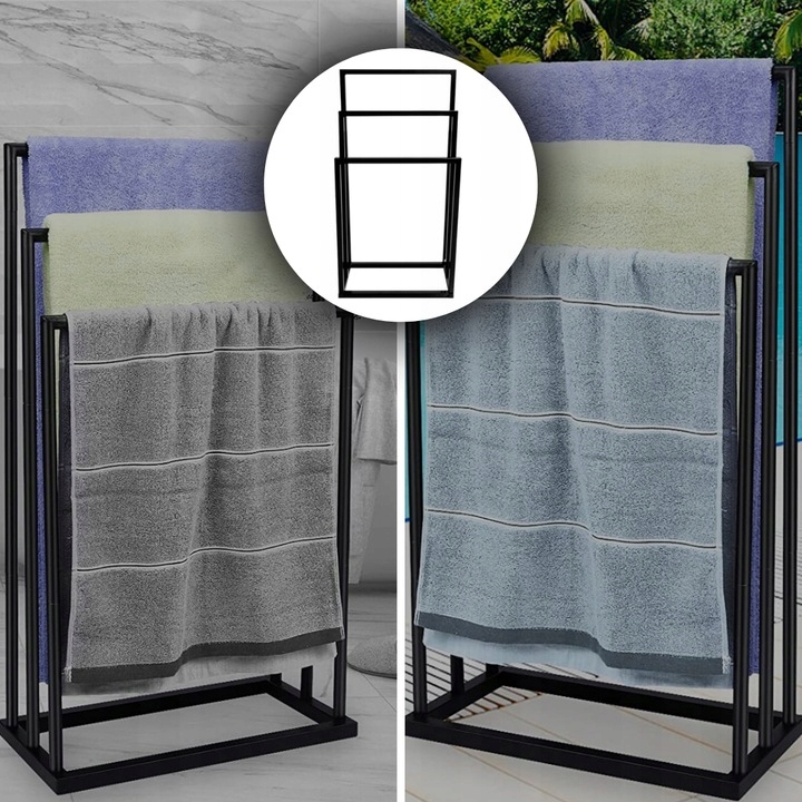 WIESZAK ŁAZIENKOWY RĘCZNIKOWY DO ŁAZIENKI NA RĘCZNIKI KĄPIELOWY MODERN LOFT Numer katalogowy producenta 484895