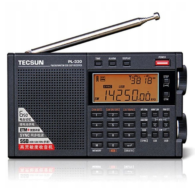 Przenośne radio FM Tecsun PL-330 AM MW SW LW SSB DSP firmware 3308
