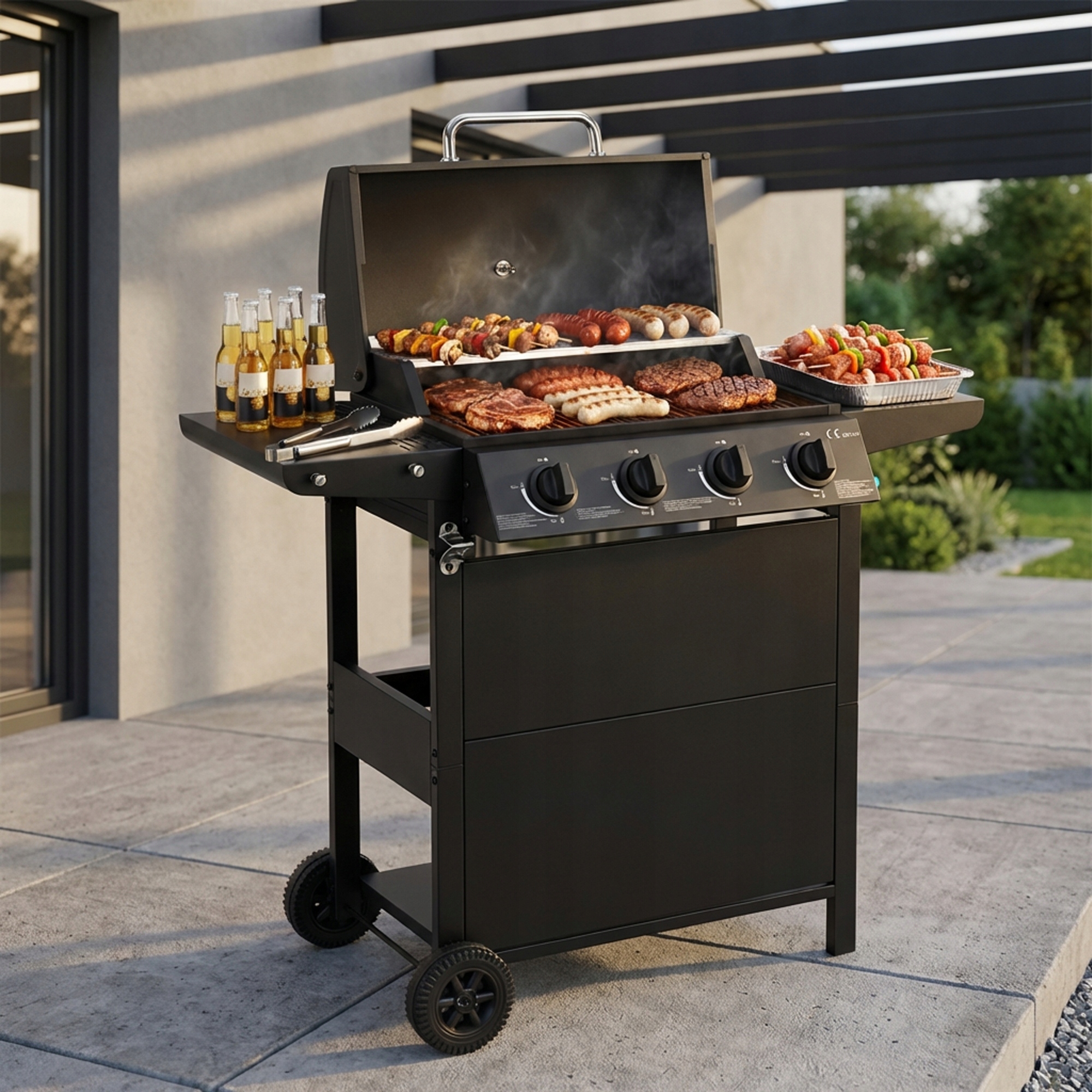 GRILL GAZOWY OGRODOWY LANDGRAF RUSZT MIEJSCE NA BUTLĘ TERMOMETR PÓŁKI EAN (GTIN) 5905832502898