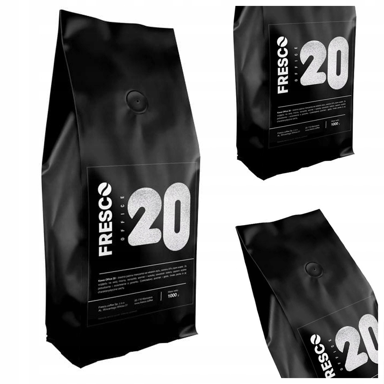 Levně Káva Fresco Office 20 1 Kg Směs [80% Robusta 20% Arabica]