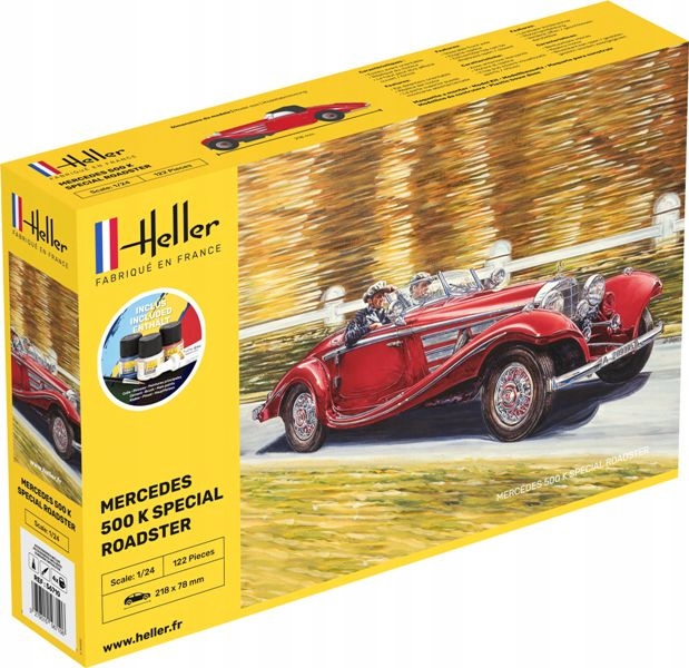 Heller 56710 Startovací sada Mercedes-Benz 500 K Special Roadster 1:24