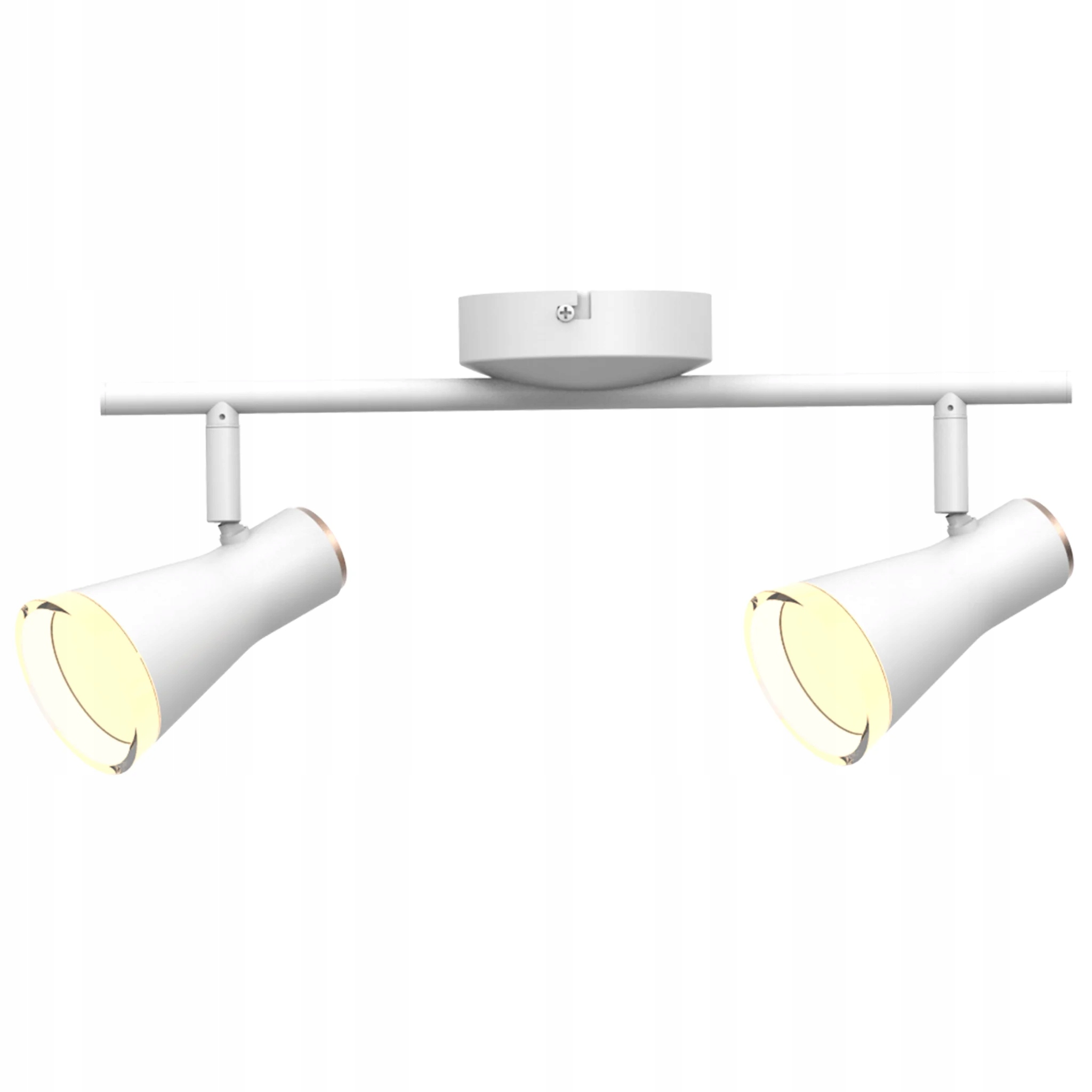 Stropní Led nástěnná lampa 2 reflektory, bílá, moderní teplá barva Polux