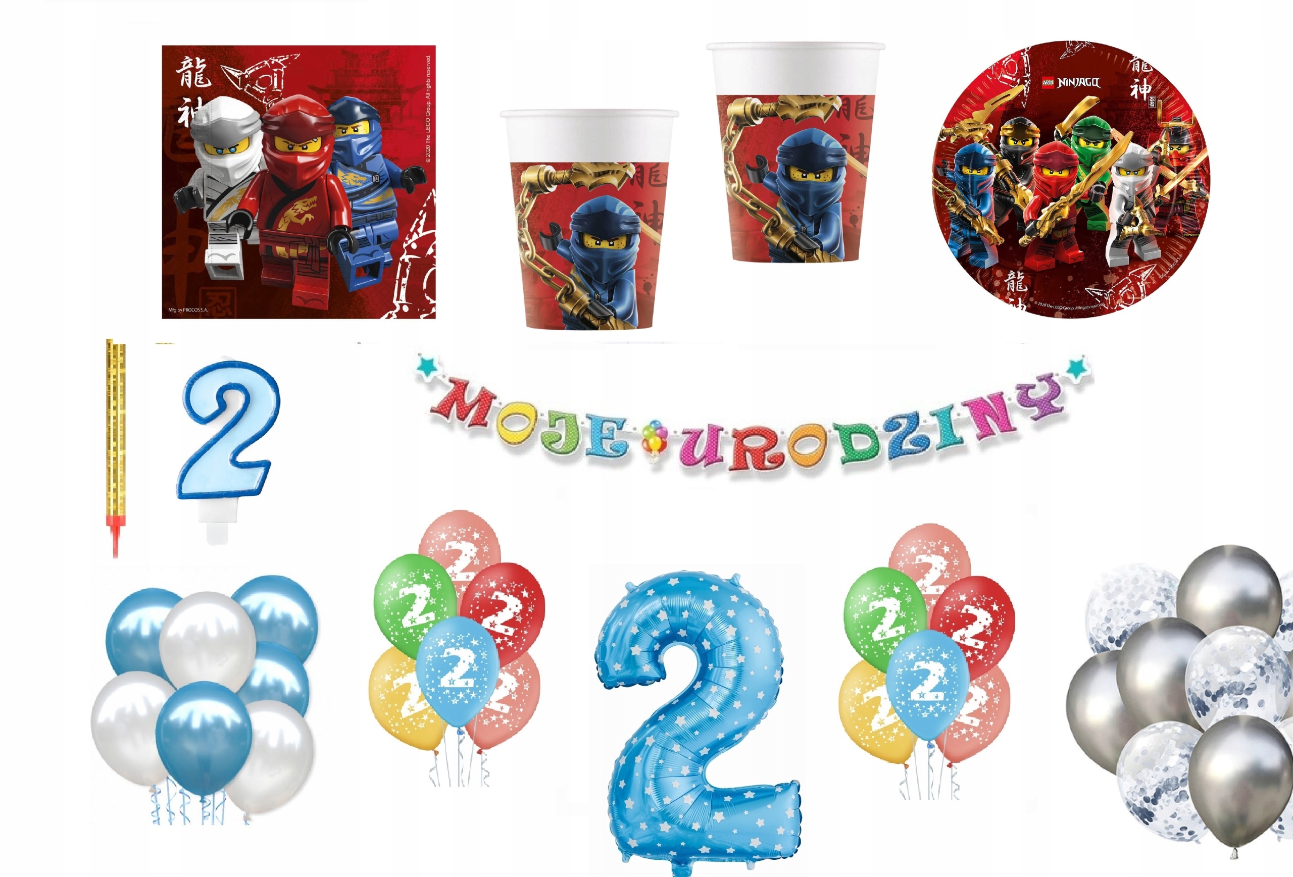 

Zestaw Lego Ninjago 2 Urodziny Balony