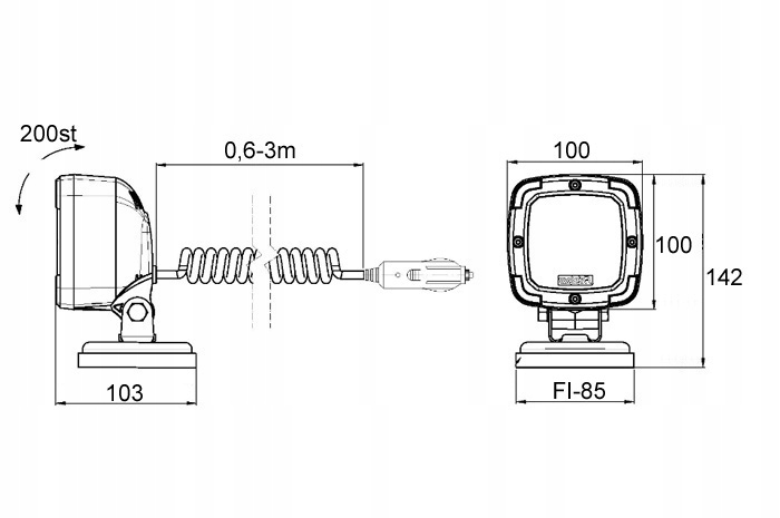 M30 - СВЕТОДИОДНАЯ ЛАМПА ЗАДНЕГО ХОДА FRISTOM FT-036 1800LM 3M
