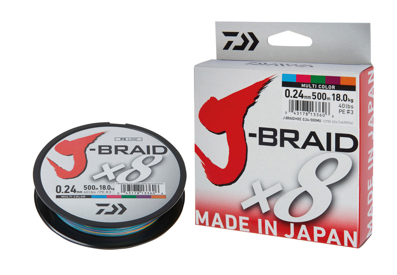 Plecionka Daiwa J-braid Multicolor 300m-0,13mm