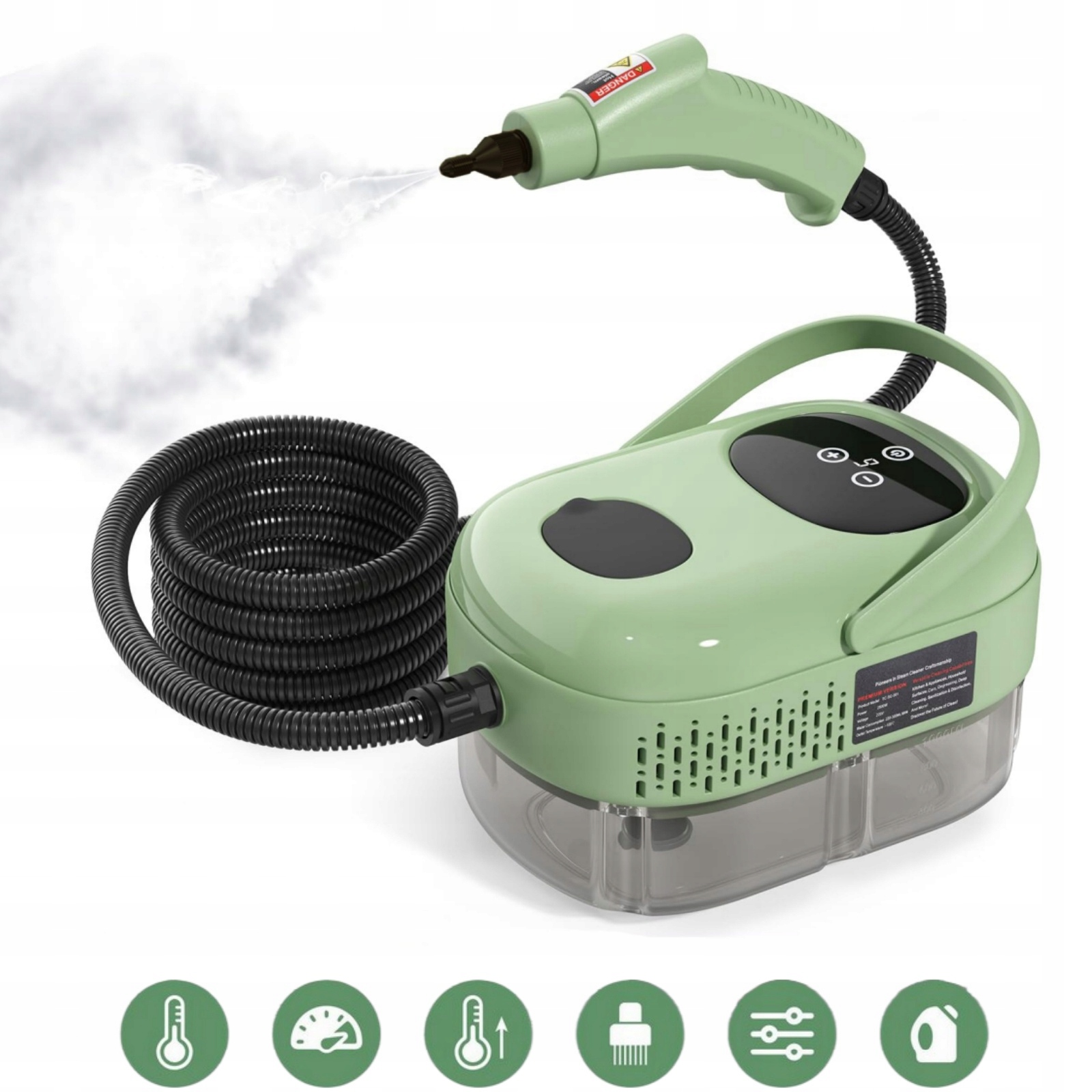 Odkurzacz Parowy 1500W Wysokociśnieniowy Myjka Parowa Mop