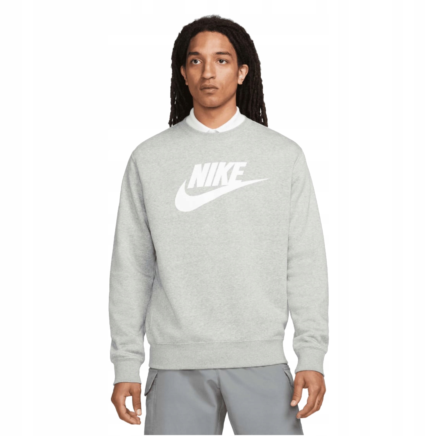 Nike Sportswear Club Fleece [XL] Pánská Mikina Bavlna Šedá