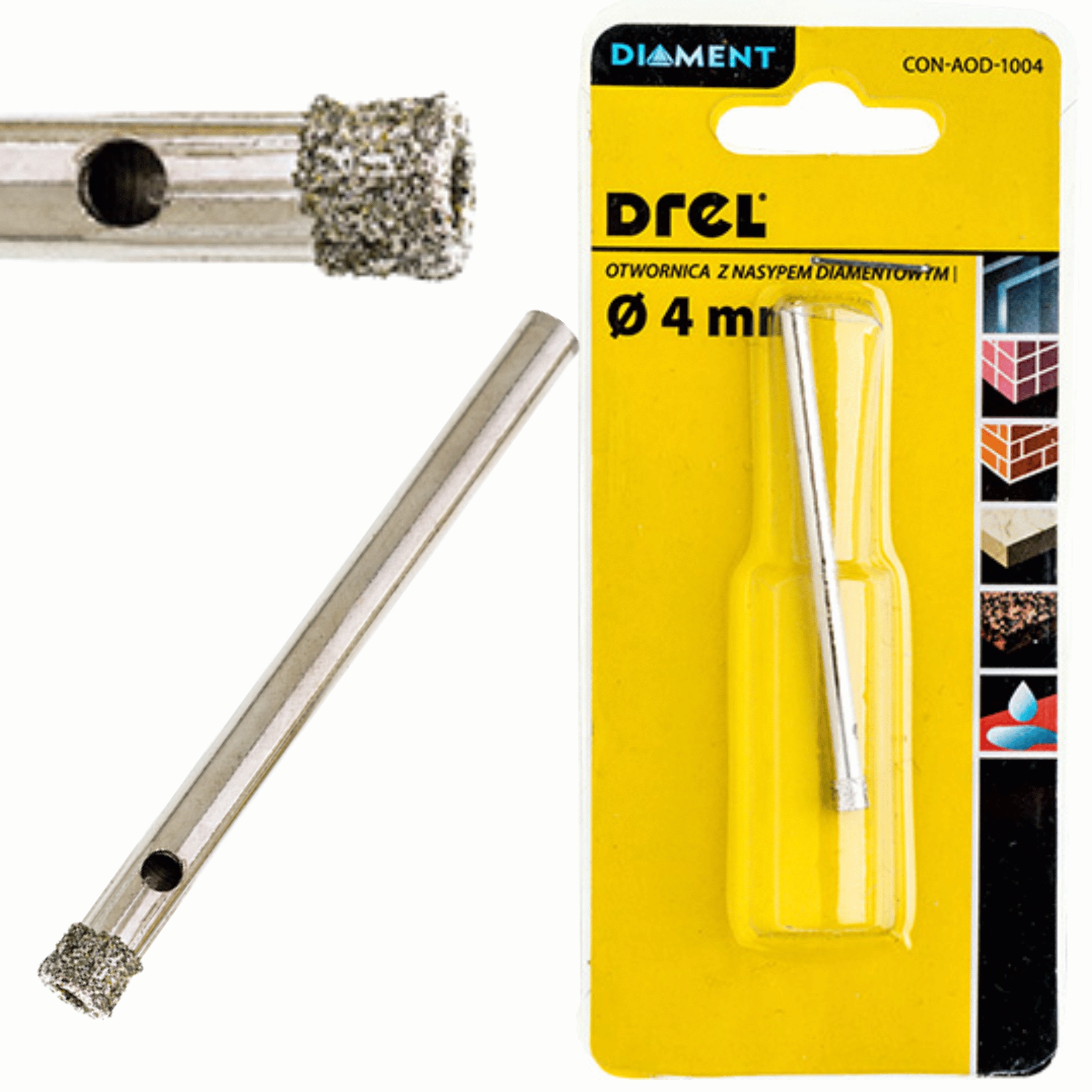

Otwornica Diamentowa Koronka Do Gresu Płytek 4mm