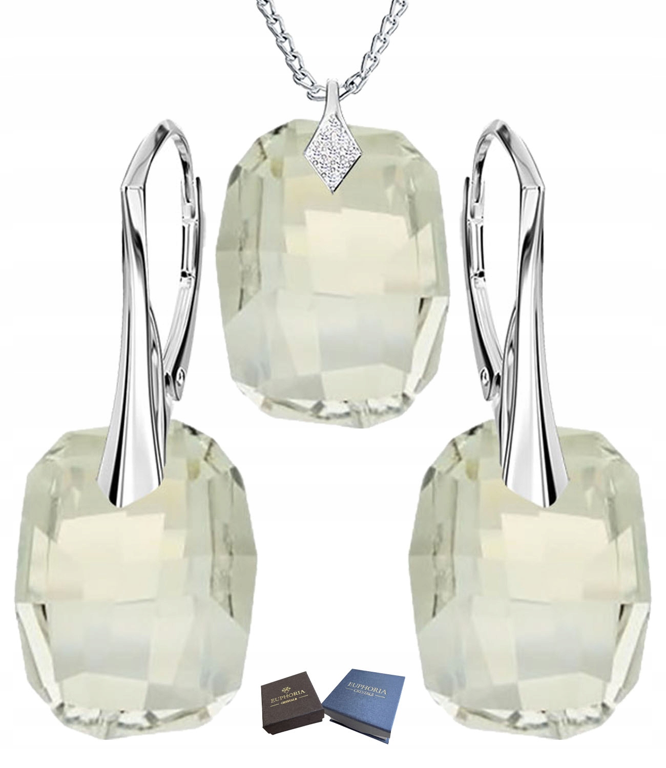 Sada šperků Stříbro 925 Sada Náušnice Náhrdelník Dárek k narozeninám