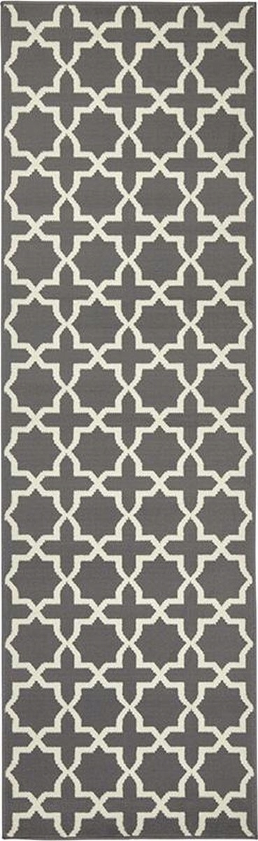 Šedý behúň s mäkkým krátkym vlasom 80 x 450 cm