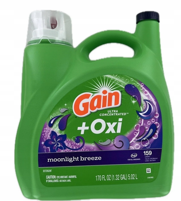Levně Gain Moonlight Breeze Oxi 5,02 l 159 praní Koncentrovaný gel