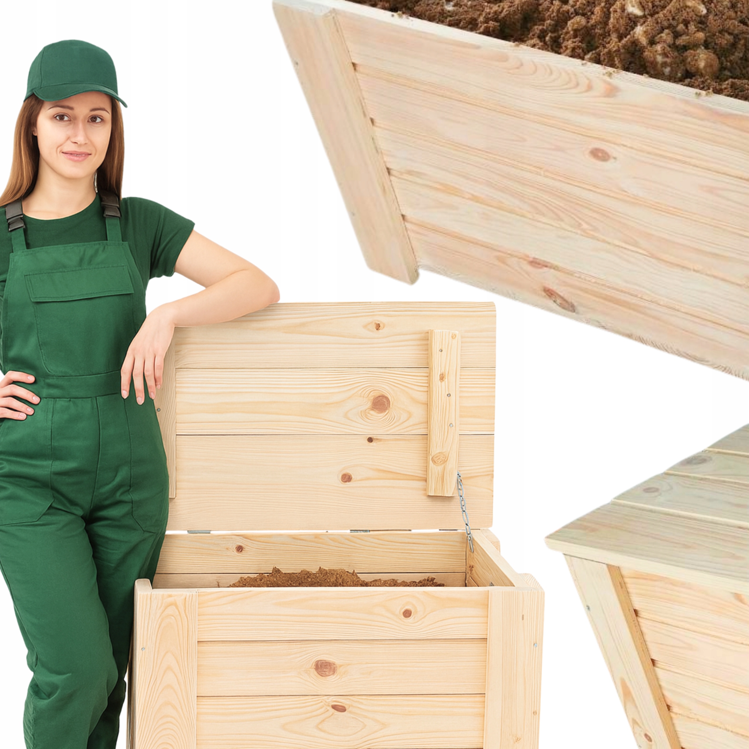 Drevená debnička na piesok Soľ Kufer Borax Sól XL 160x50x50 cm