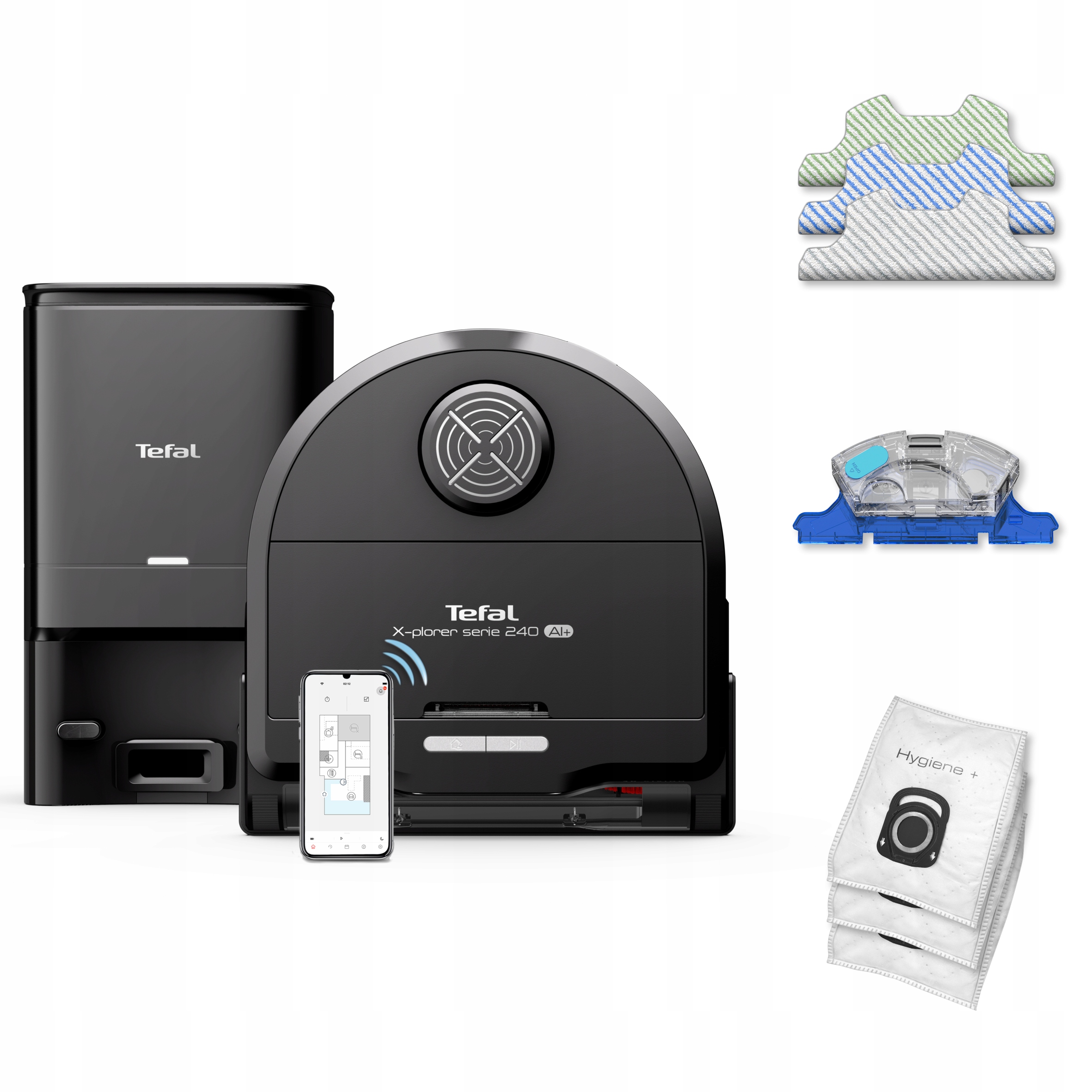 Robotický vysávač Tefal X-Plorer S240+ Ai RG9695WH 2v1 Mopovanie Vysávanie