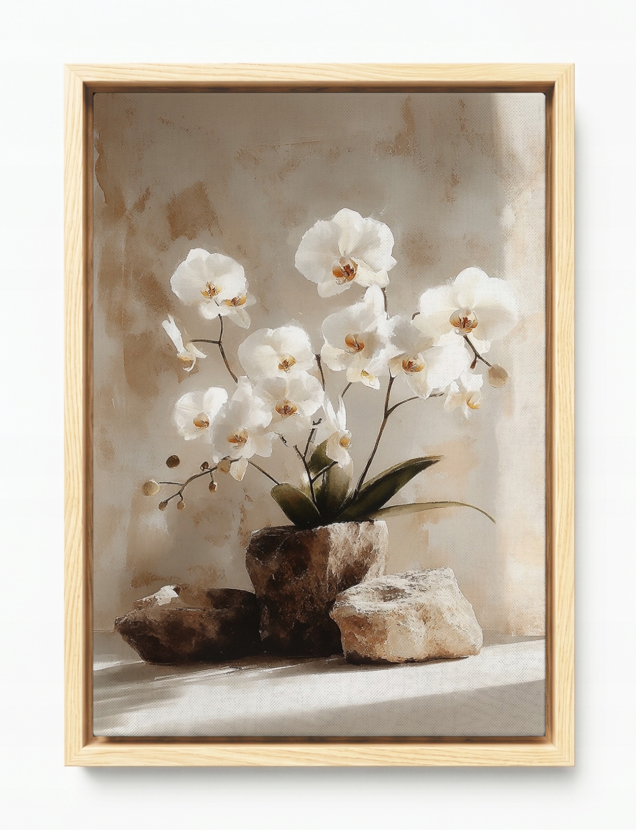 Obraz Rám Americký Box Dekorace Květiny Bílý Orchidej Zen 80x120