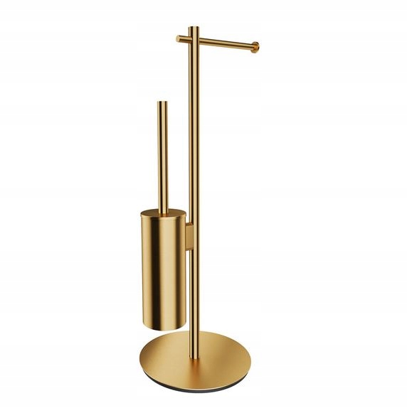 OMNIRES MODERN PROJECT stojak na papier i szczotkę toaletową, złoto szcz.