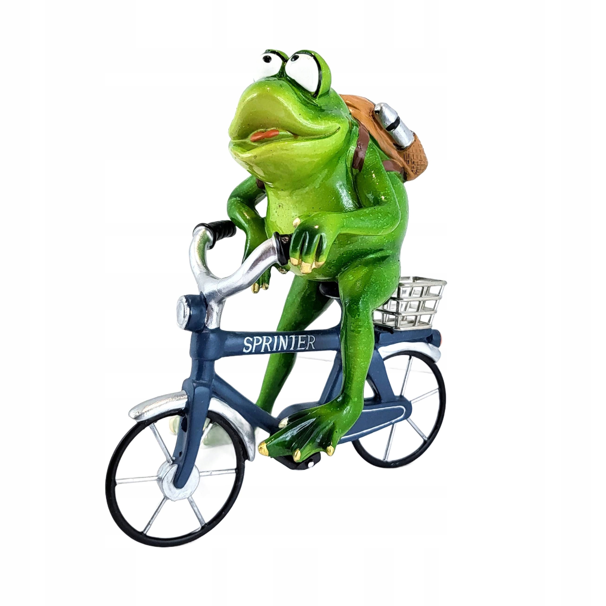 FIGURKA ŻABA NA ROWERZE