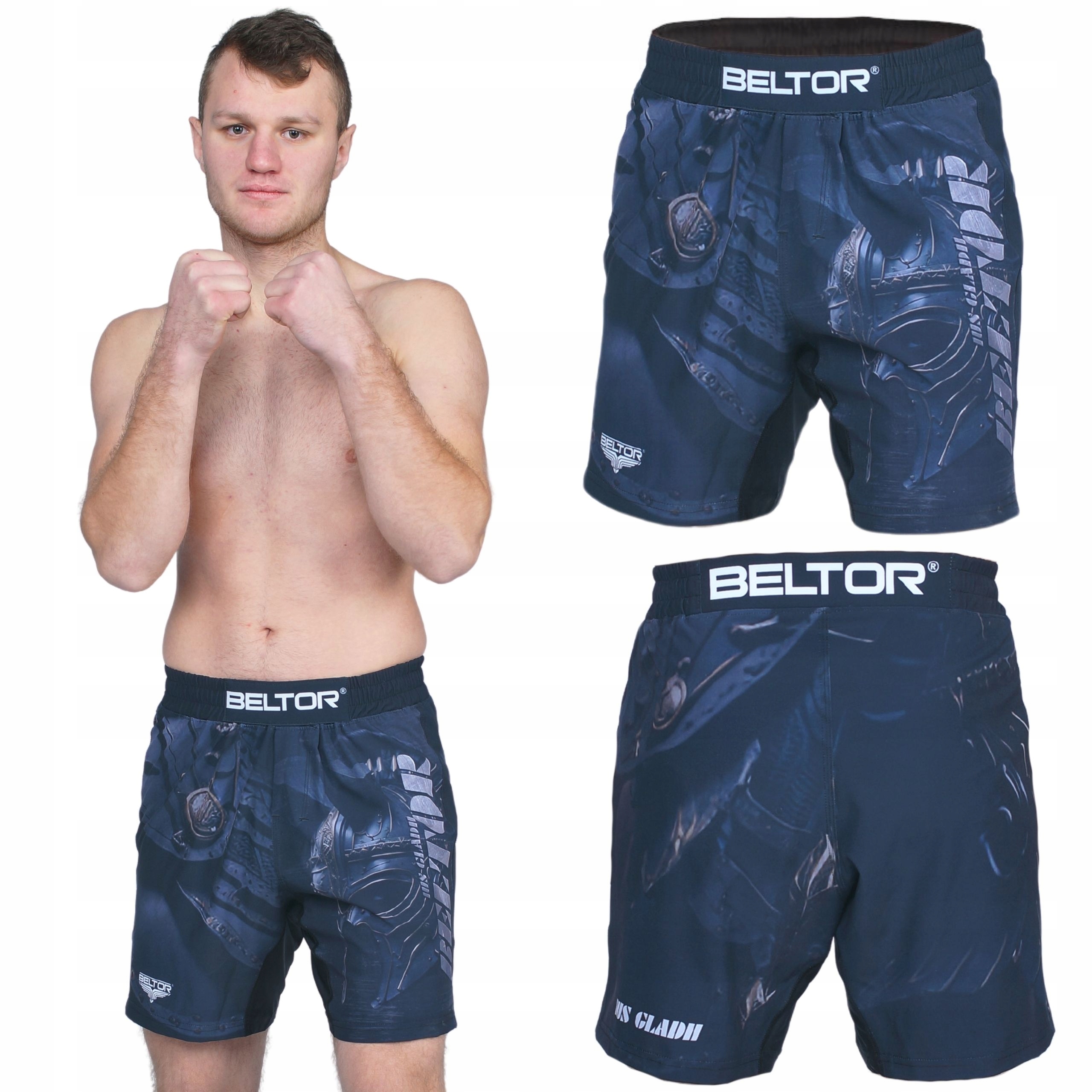 BELTOR SPORTOWE SPODENKI TRENINGOWE GLADIATOR MMA KICKBOXING LEKKIE r. XS