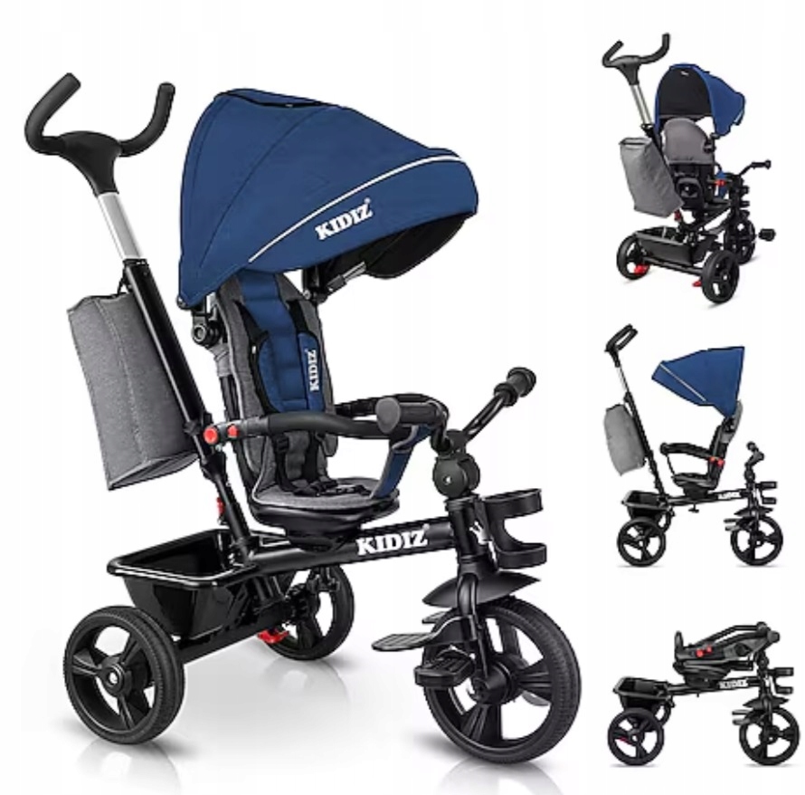Kidiz Rowerek biegowy Trójkołowy 5w1 Składany rowerek dziecięcy Jogger