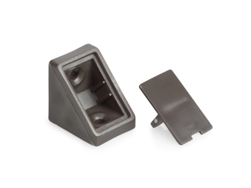 KĄTOWNIK MEBLOWY PLASTIK POJEDYŃCZY WENGE 100SZT