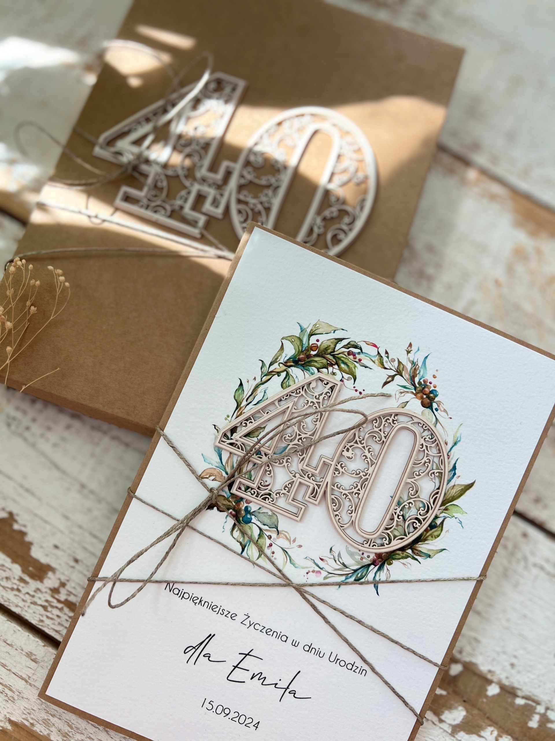 Přání krabička dárek ke 40. narozeninám čtyřicítky A5