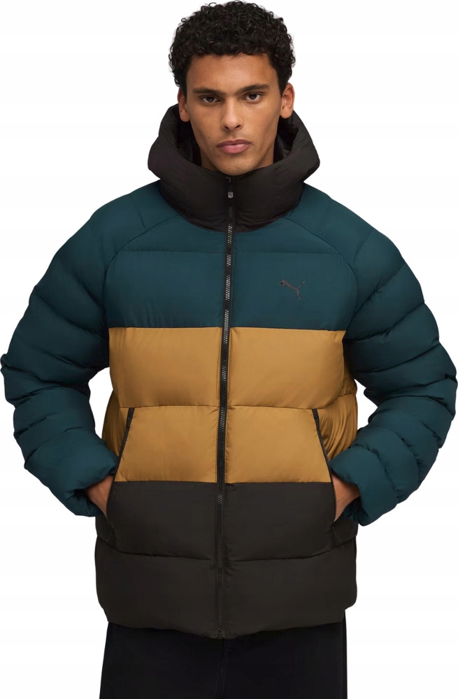Pánská Bunda Puma Mono Hooded Zeleno-hnědo-černá 688367 75 vel. L