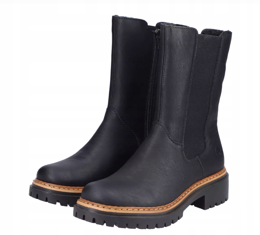 Rieker Dámské Kotníkové Boty Se Zateplením, Černé Na Zip, Velikost 41 6AB