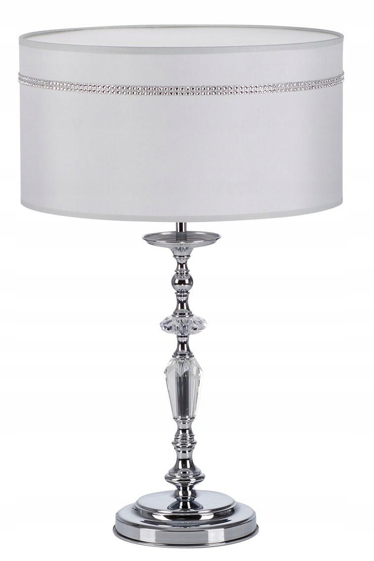 Stolová lampa Hilton Strieborné tienidlo 1xE27 54 cm Stolová lampa do izby