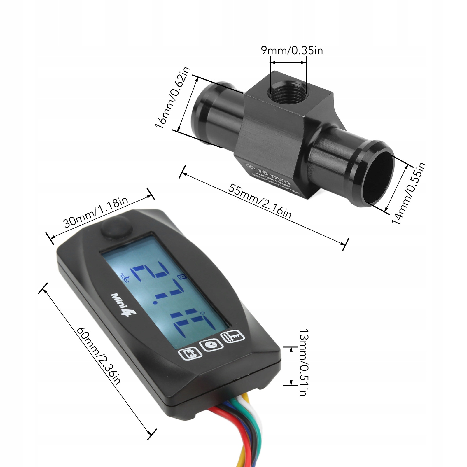 4 W 1 MOTOCYKL MIERNIK TEMPERATURY NAPIĘCIA Marka bez marki